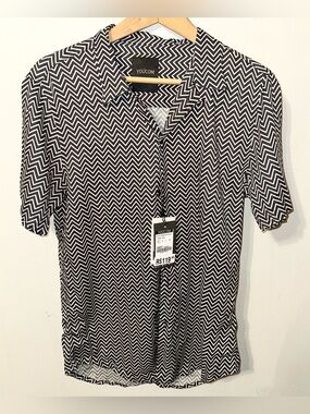 Youcom Black and White Men's Shirt NWT